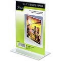 Nudell Stand-Up Sign Holder, 5"x7", Plastic, Clear NUD38018Z